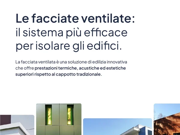 Sezione del sito Colombo HUB dedicata alle facciate ventilate, soluzione per isolamento e riqualificazione energetica degli edifici.